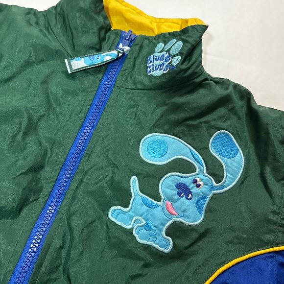 Vintage 1999 Nick Jr Blues Clues Embroidered Zip Up Jacket Boys 5 Rare Bright - Picture 2 of 5